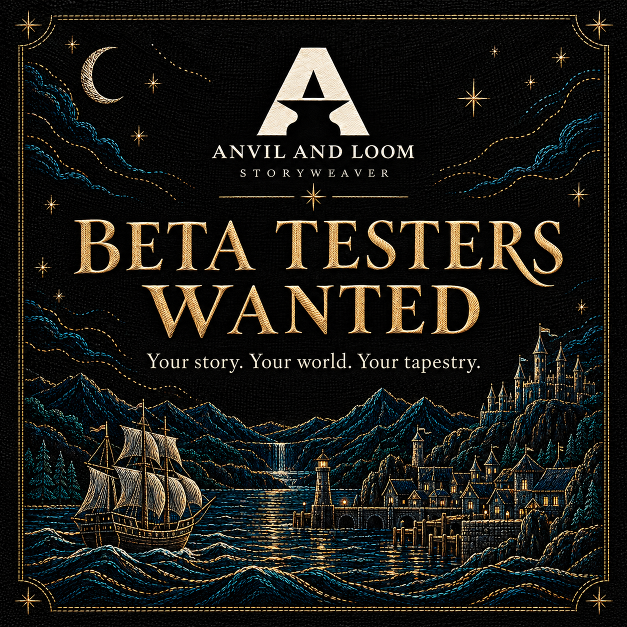 Storyweaver beta testers wanted. Your story. Your world. Your tapestry.